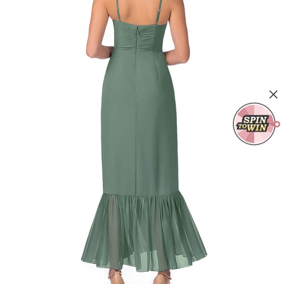 Azazie Justine eucalyptus A0 dress - Picture 4 of 12